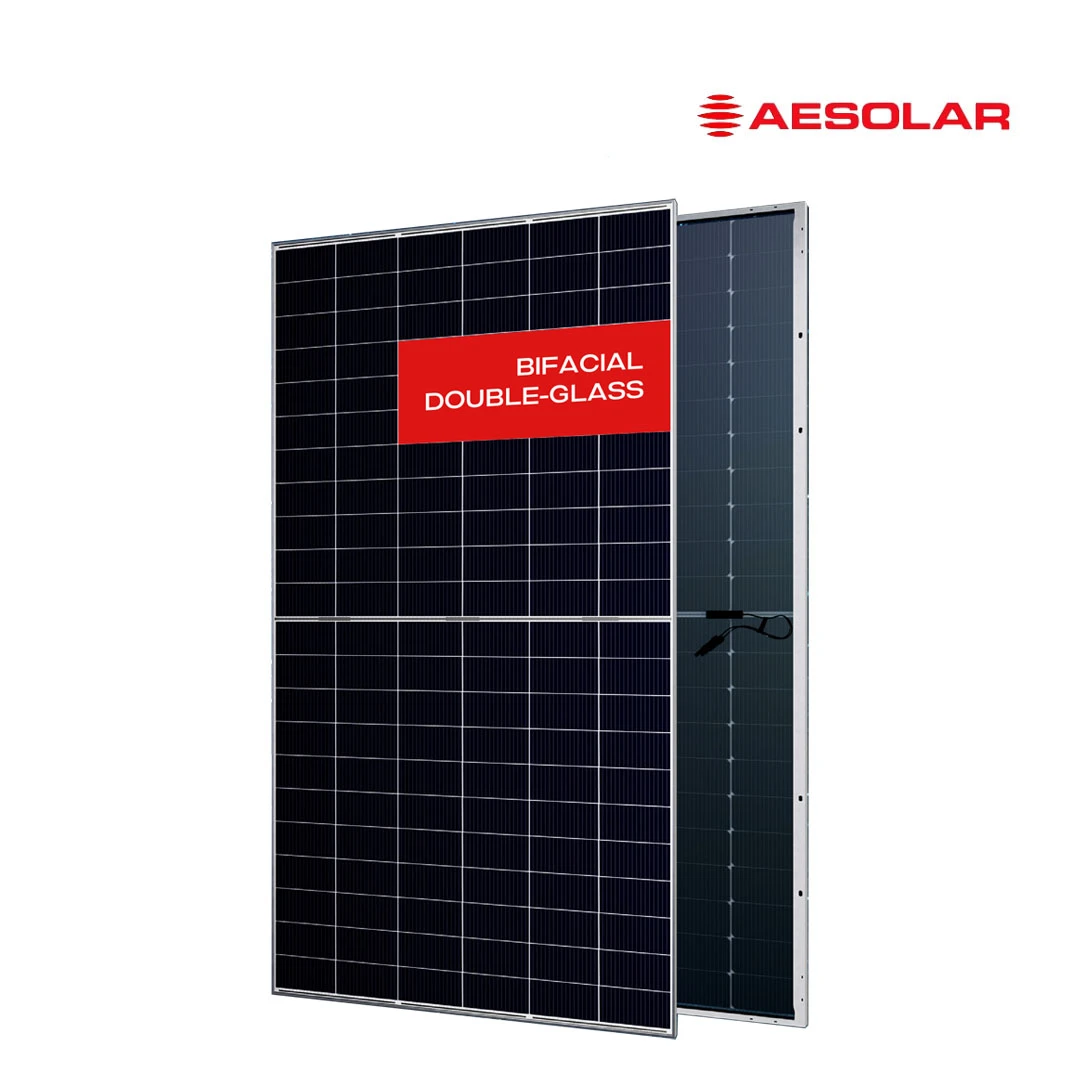 الواح AESOLAR الالمانية خلايا هيتروجنكشن HJT 710 وات وجهين