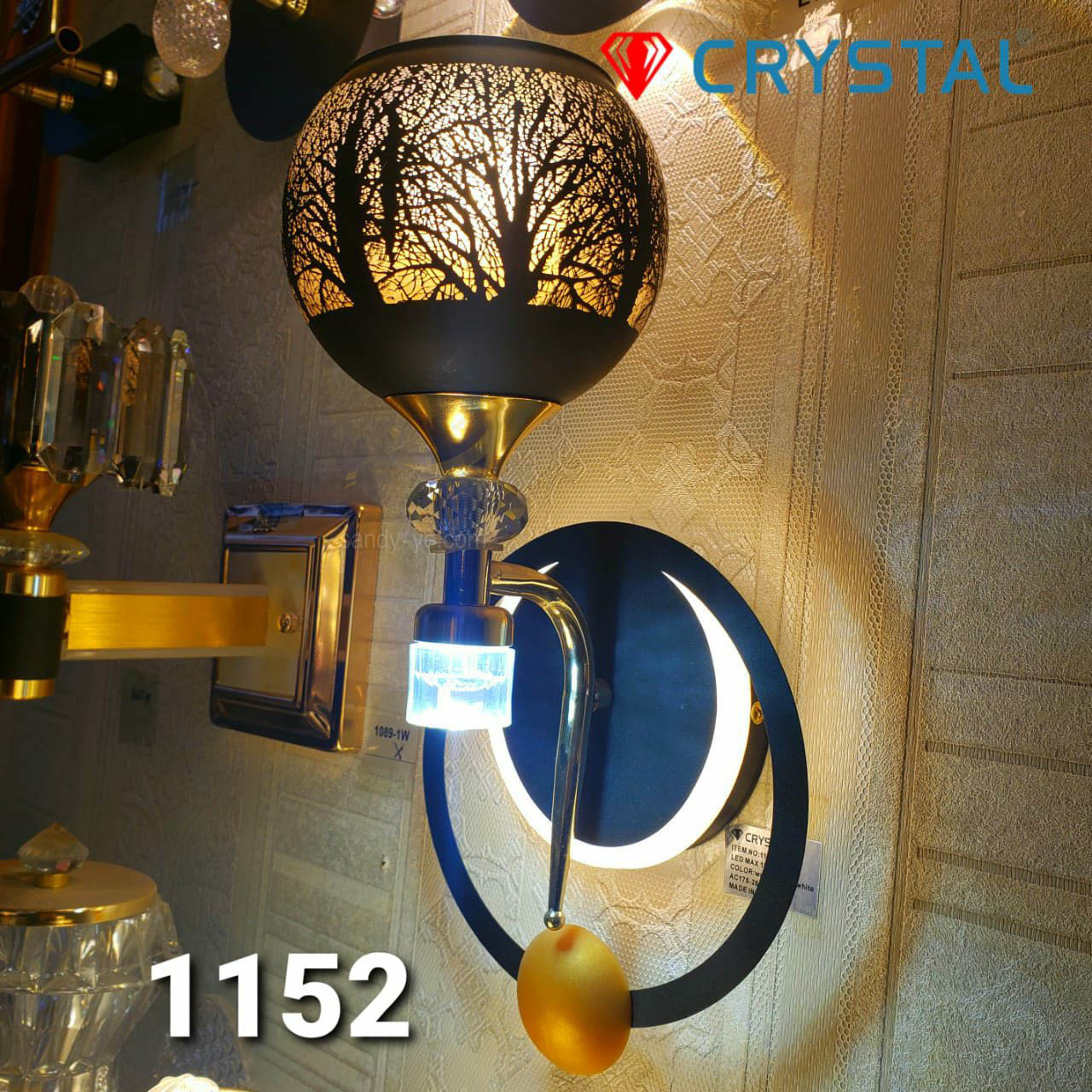 بليك جداري LED كرستال 1152-W‏1