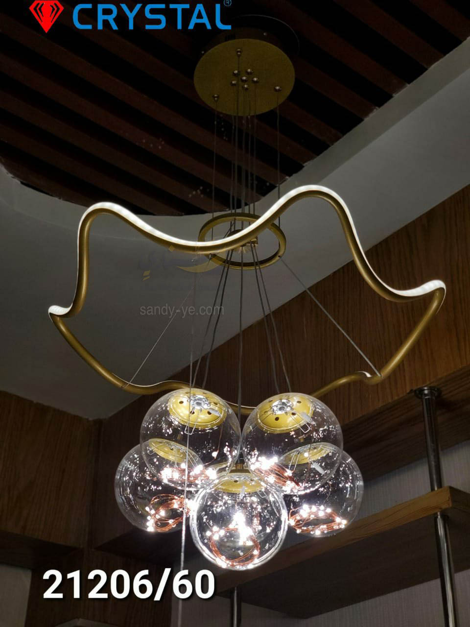 نجف علاقي كرستال LED رقم 21206/60